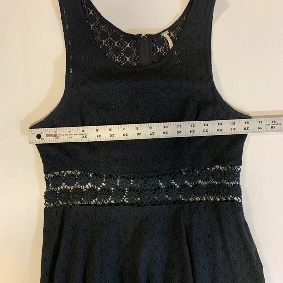 Free People Daisy Flare Crochet Sleeveless Cotton Mini Dress Size 8 - Picture 12 of 16